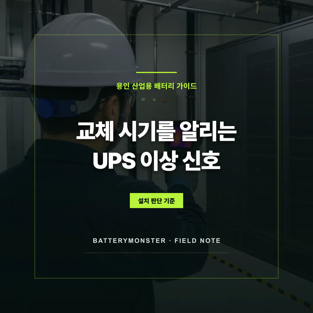 UPS 배터리 교체 시기를 알려주는 이상 신호 대표 이미지