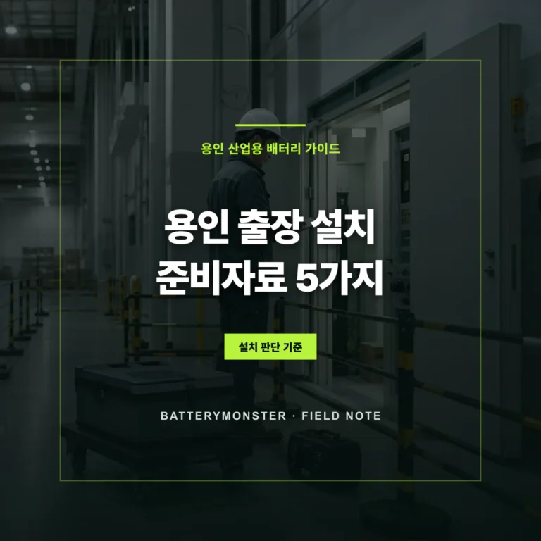용인 산업시설 전원실을 확인하는 기술자와 출장 설치 준비자료 5가지 안내