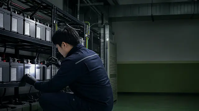 산업용 배터리 기초 현장 확인 이미지