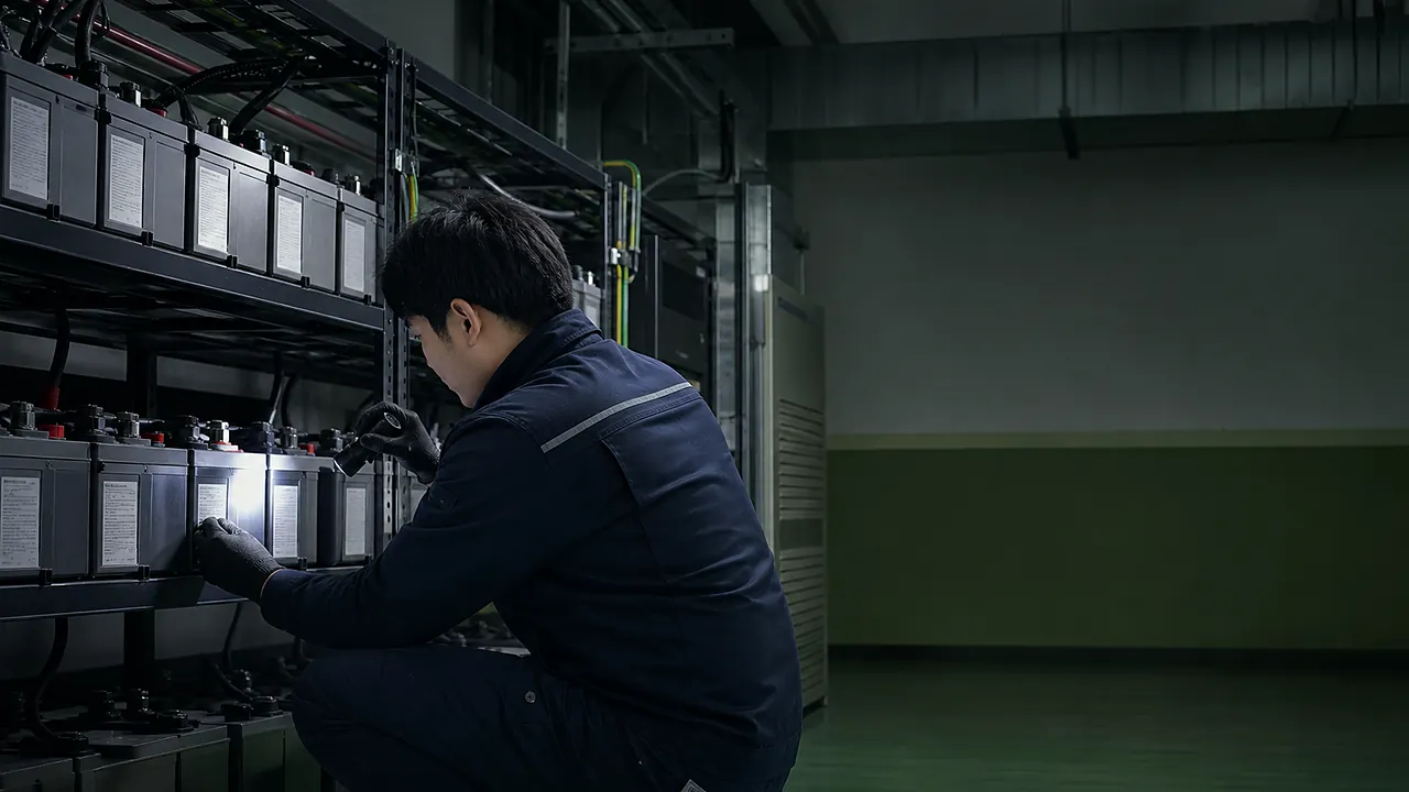 배터리 직렬 연결 현장 확인 이미지