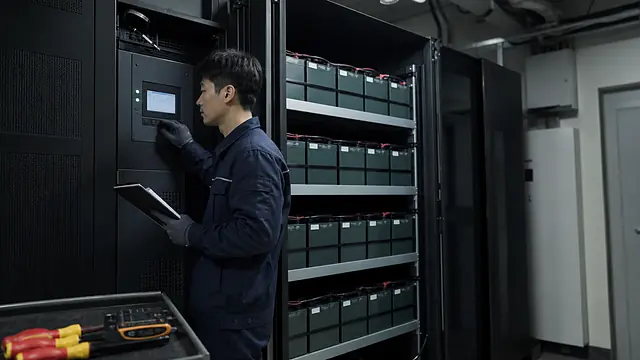 UPS 배터리 점검 현장 확인 이미지