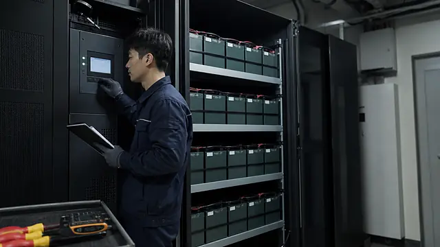 UPS 배터리 전압 점검 현장 확인 이미지