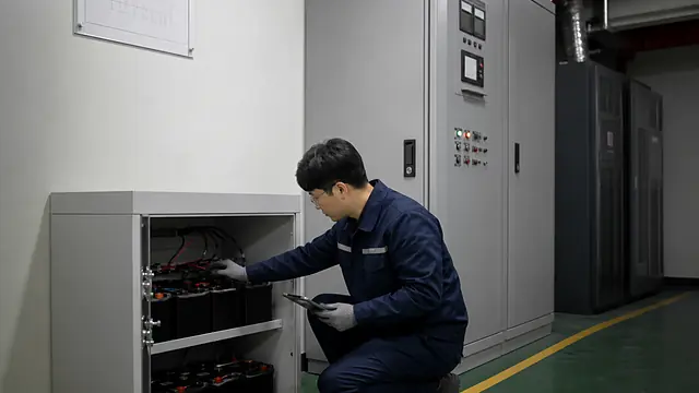 소방설비 배터리 교체 준비 현장 확인 이미지