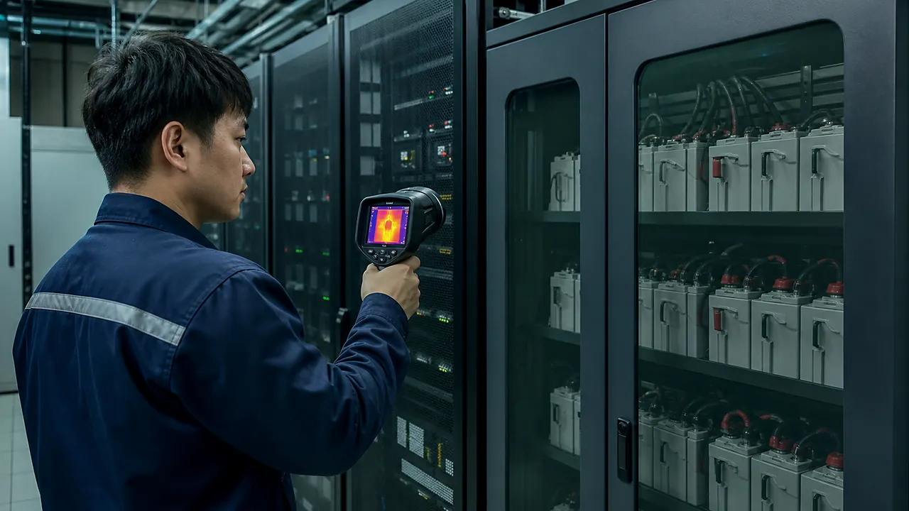 데이터센터 UPS 배터리 관리 현장 확인 이미지