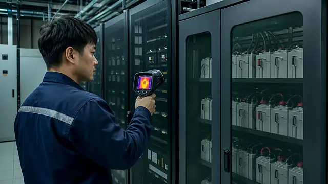 전산실 UPS 배터리 점검 현장 확인 이미지