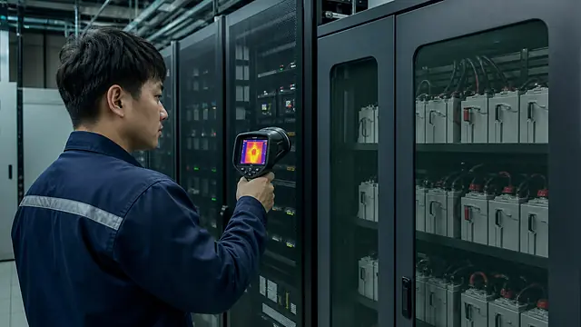 데이터센터 배터리 유지보수 현장 확인 이미지