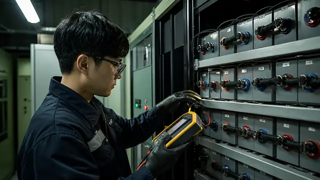 UPS 배터리 경고 원인 현장 확인 이미지