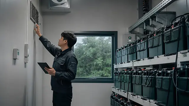 배터리실 습도 관리 현장 확인 이미지