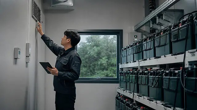 산업용배터리 결로 예방 현장 확인 이미지