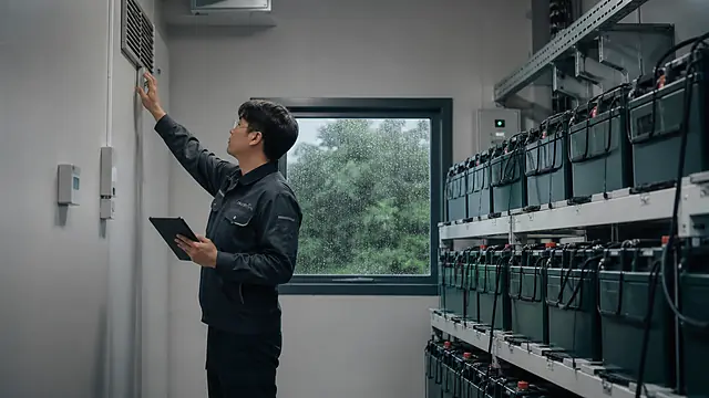UPS 배터리 고온 경보 대응 현장 확인 이미지